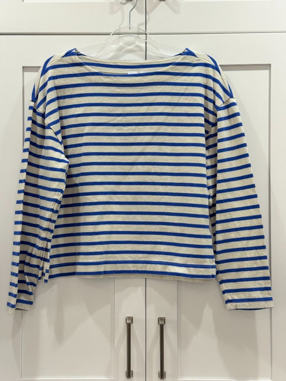 Gap Factory Stripe Boatneck Top – Blue & White – Size Small - NWOT
